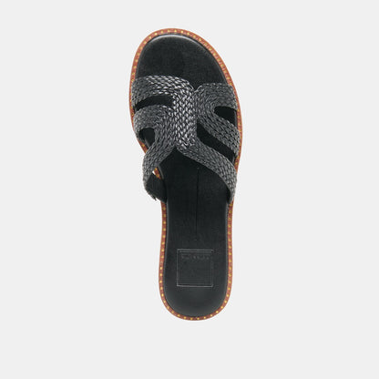 Dolce Vita SHOES EMON Black Stella Slide Open-Toe Sandals