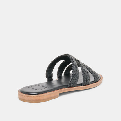 Dolce Vita SHOES EMON Black Stella Slide Open-Toe Sandals
