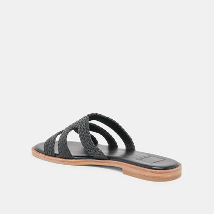 Dolce Vita SHOES EMON Black Stella Slide Open-Toe Sandals