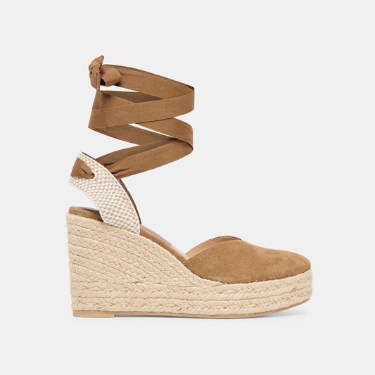 Dolce Vita SHOES Noura Lt Brown Suede Wedges
