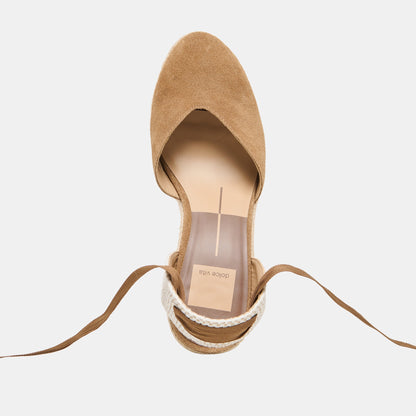 Dolce Vita SHOES Noura Lt Brown Suede Wedges