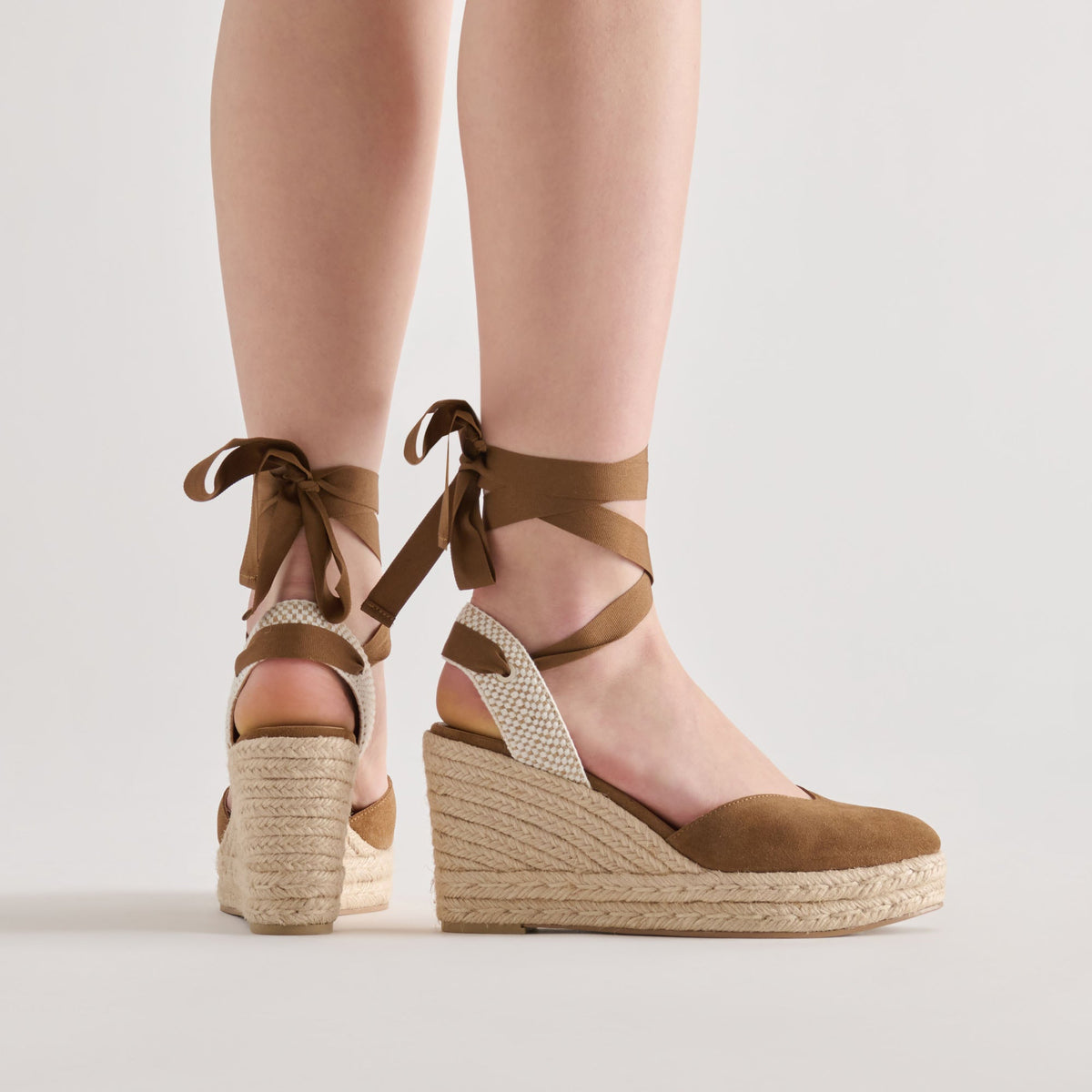 Dolce Vita SHOES Noura Lt Brown Suede Wedges