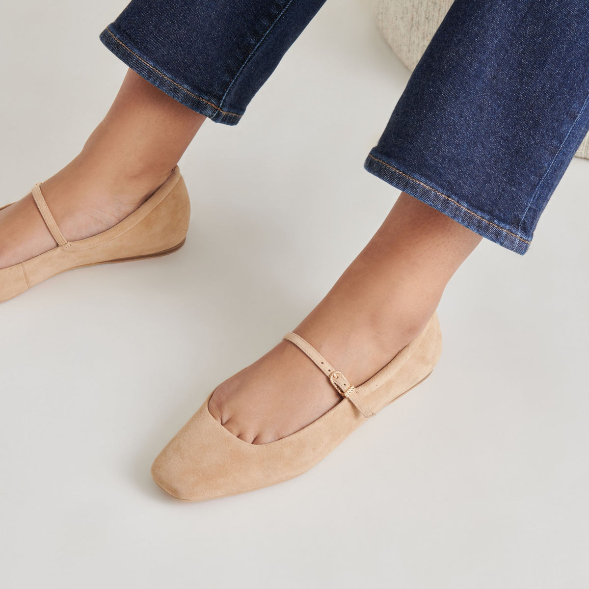Dolce Vita SHOES Reyes Bamboo Suede Ballet Flats