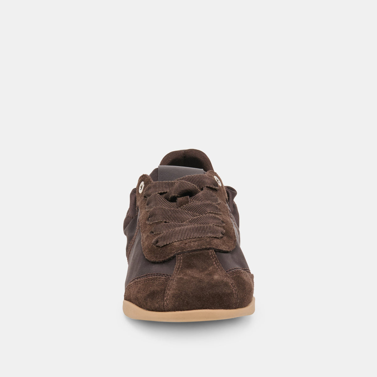 Dolce Vita SHOES Dakoda Dk Brown Satin Sneakers