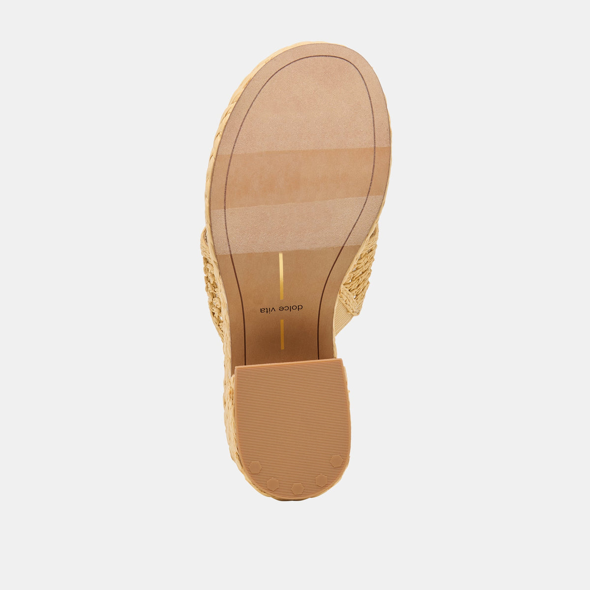 Dolce Vita SHOES RIPPLE Lt Natural Raffia Platform Thong Block Heel
