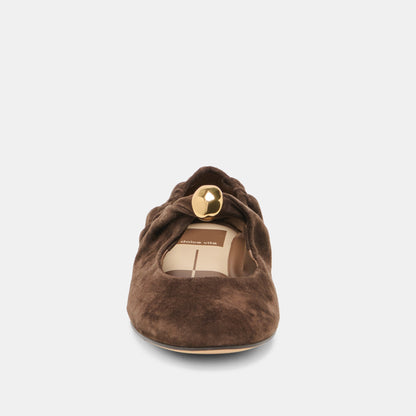 Dolce Vita SHOES Cornel Dk Brown Suede Flats