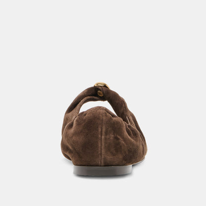 Dolce Vita SHOES Cornel Dk Brown Suede Flats