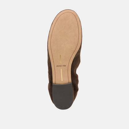 Dolce Vita SHOES Cornel Dk Brown Suede Flats
