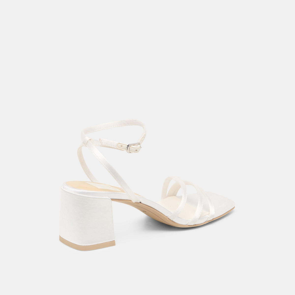 Dolce Vita SHOES Ysabel True White Satin Heels