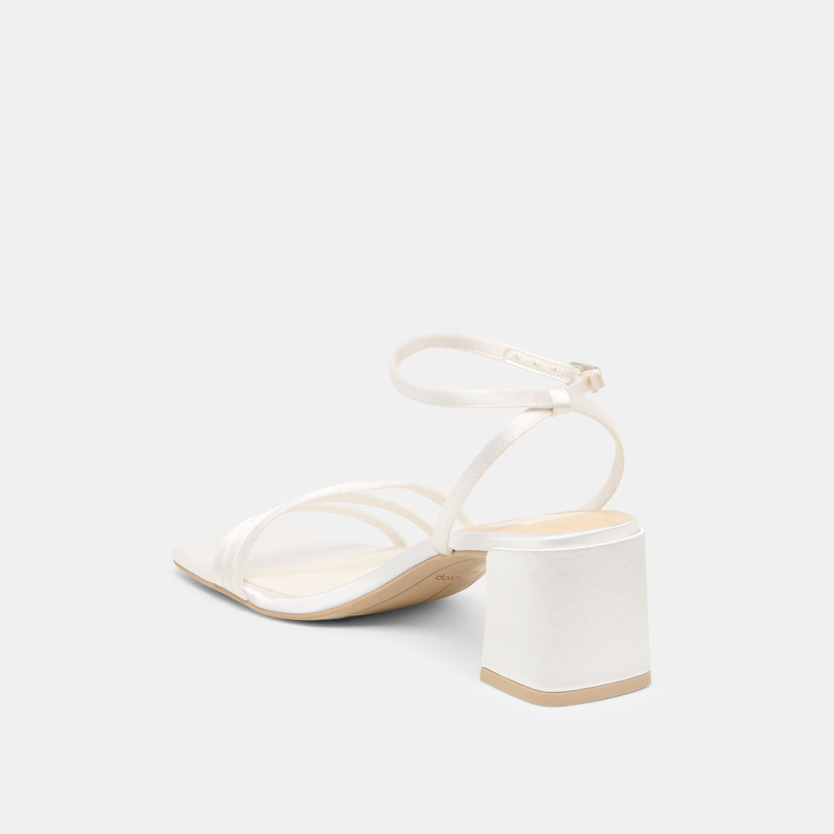 Dolce Vita SHOES Ysabel True White Satin Heels