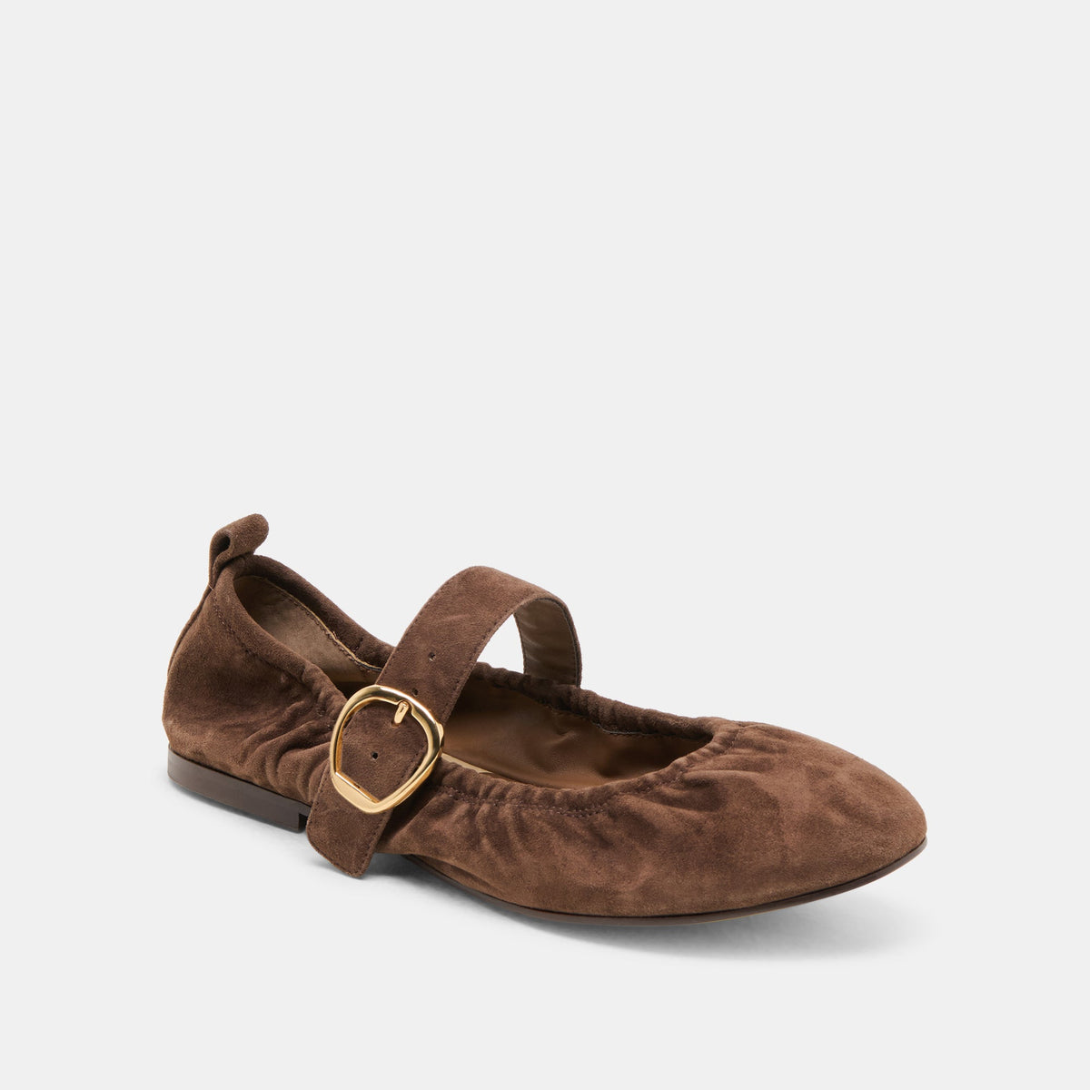 Dolce Vita SHOES Caely Dk Brown Suede Ballet Flats
