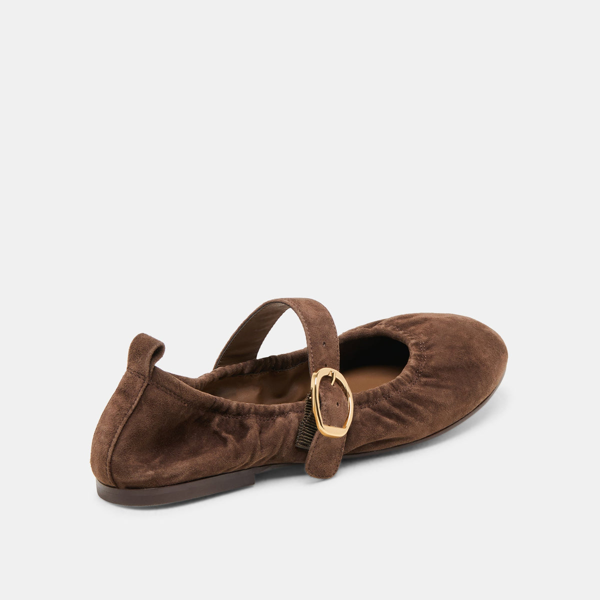 Dolce Vita SHOES Caely Dk Brown Suede Ballet Flats