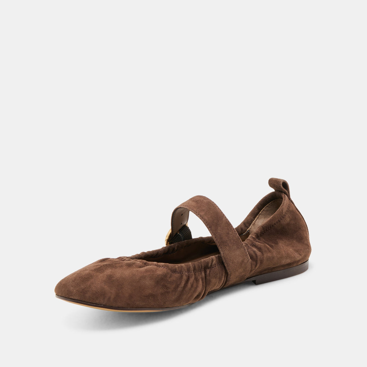 Dolce Vita SHOES Caely Dk Brown Suede Ballet Flats
