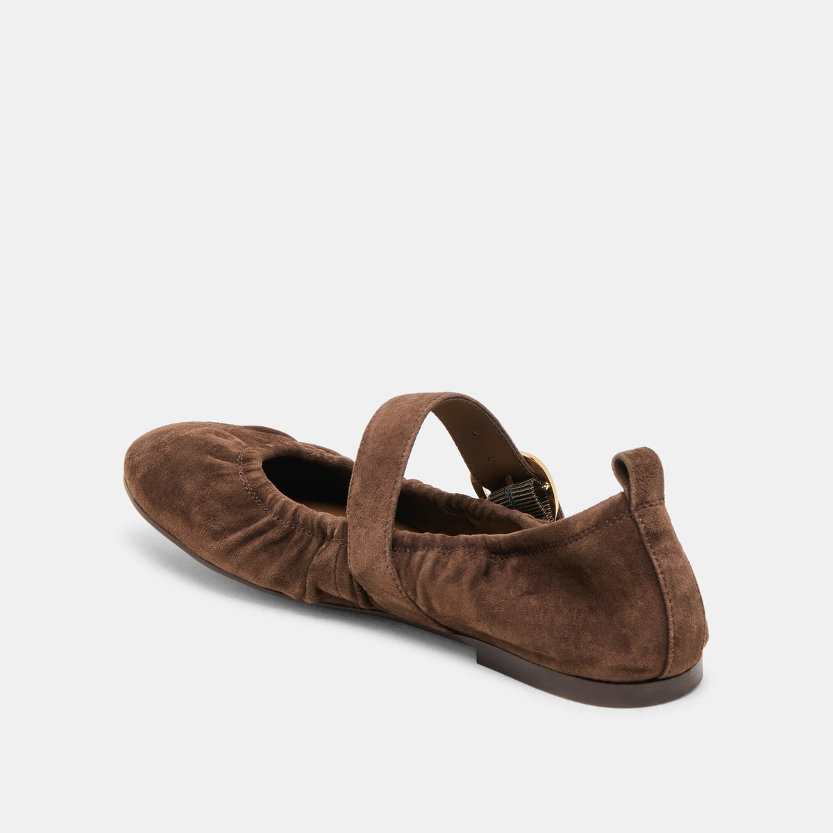 Dolce Vita SHOES Caely Dk Brown Suede Ballet Flats