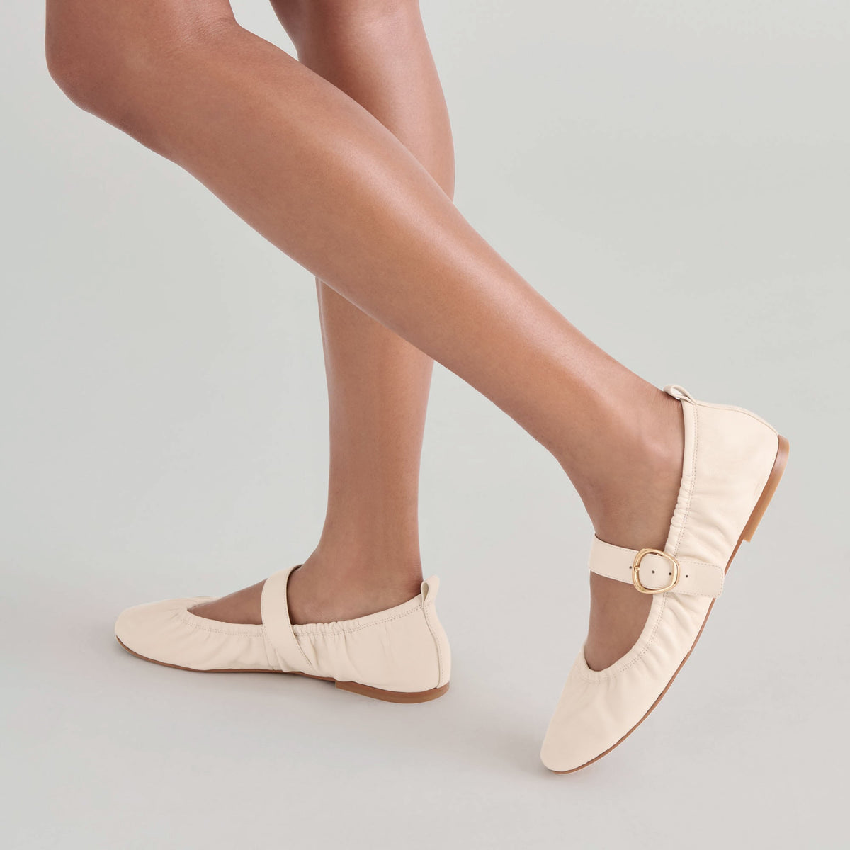 Dolce Vita SHOES Caely Bone Leather Ballet Flats