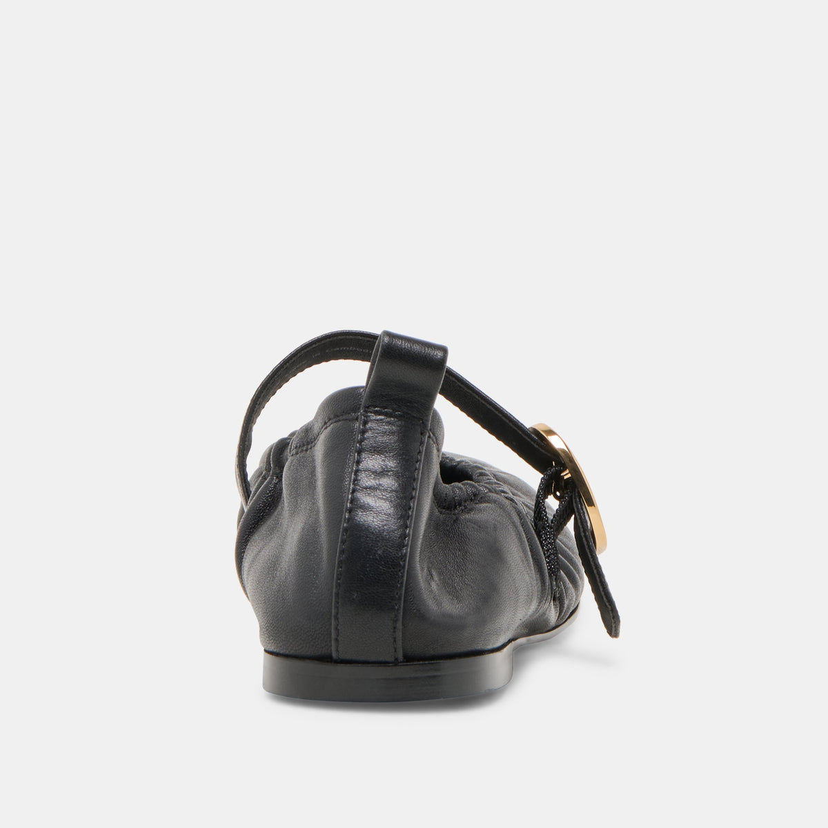Dolce Vita SHOES Caely Black Leather Ballet Flats