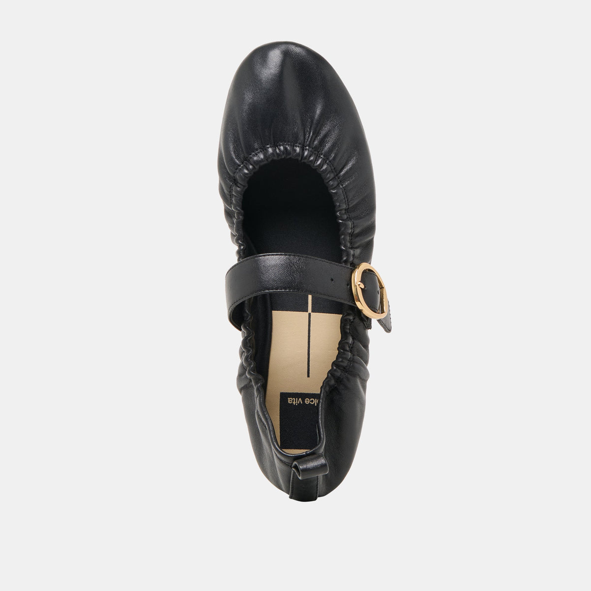Dolce Vita SHOES Caely Black Leather Ballet Flats