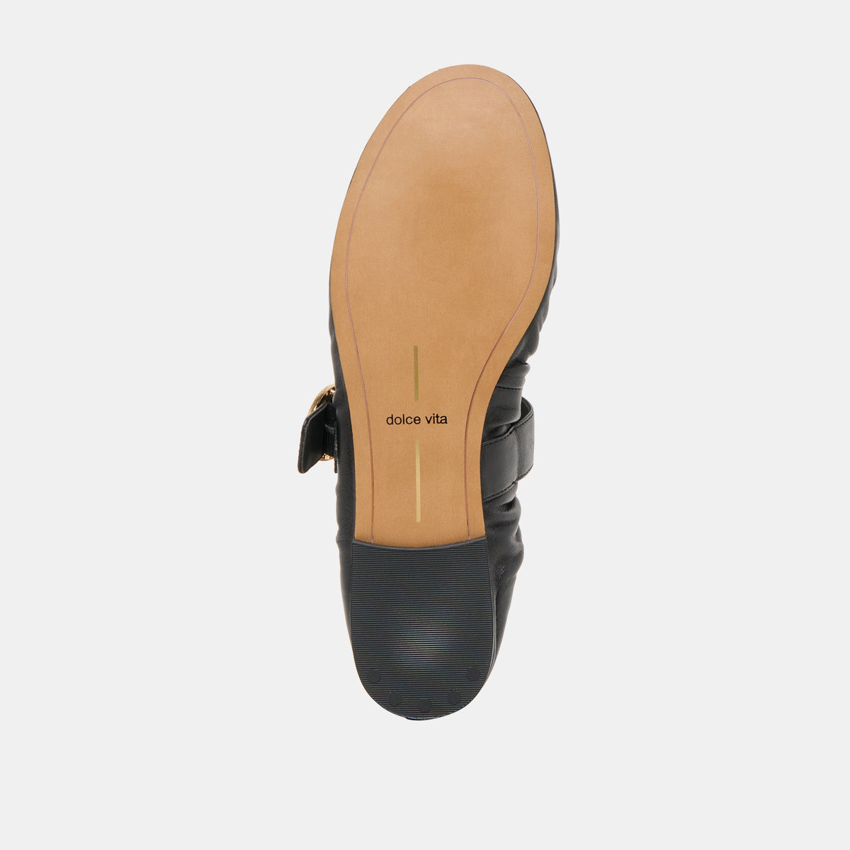 Dolce Vita SHOES Caely Black Leather Ballet Flats