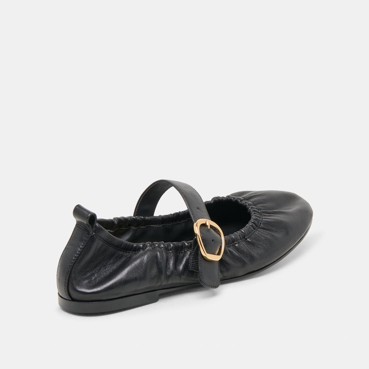 Dolce Vita SHOES Caely Black Leather Ballet Flats