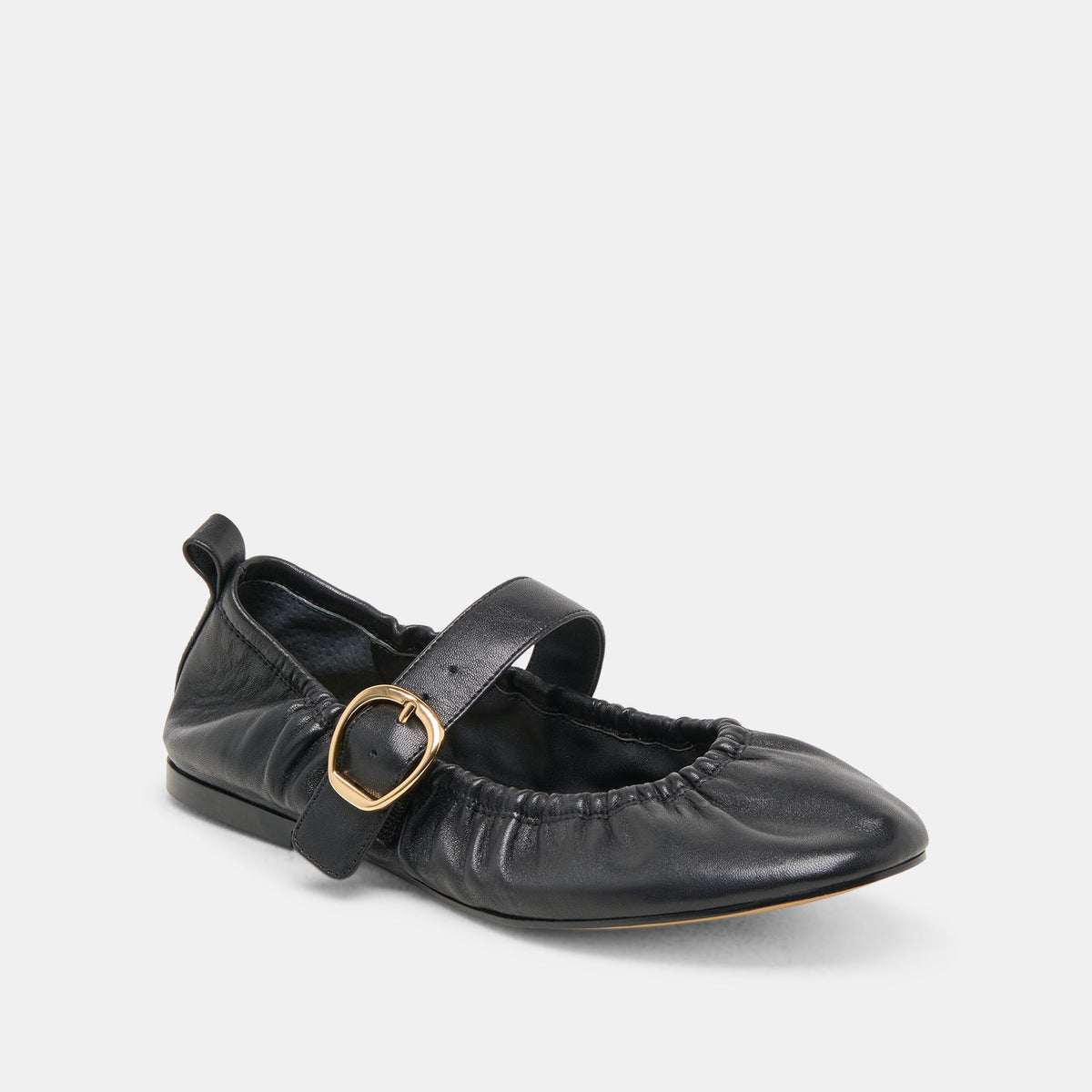 Dolce Vita SHOES Caely Black Leather Ballet Flats
