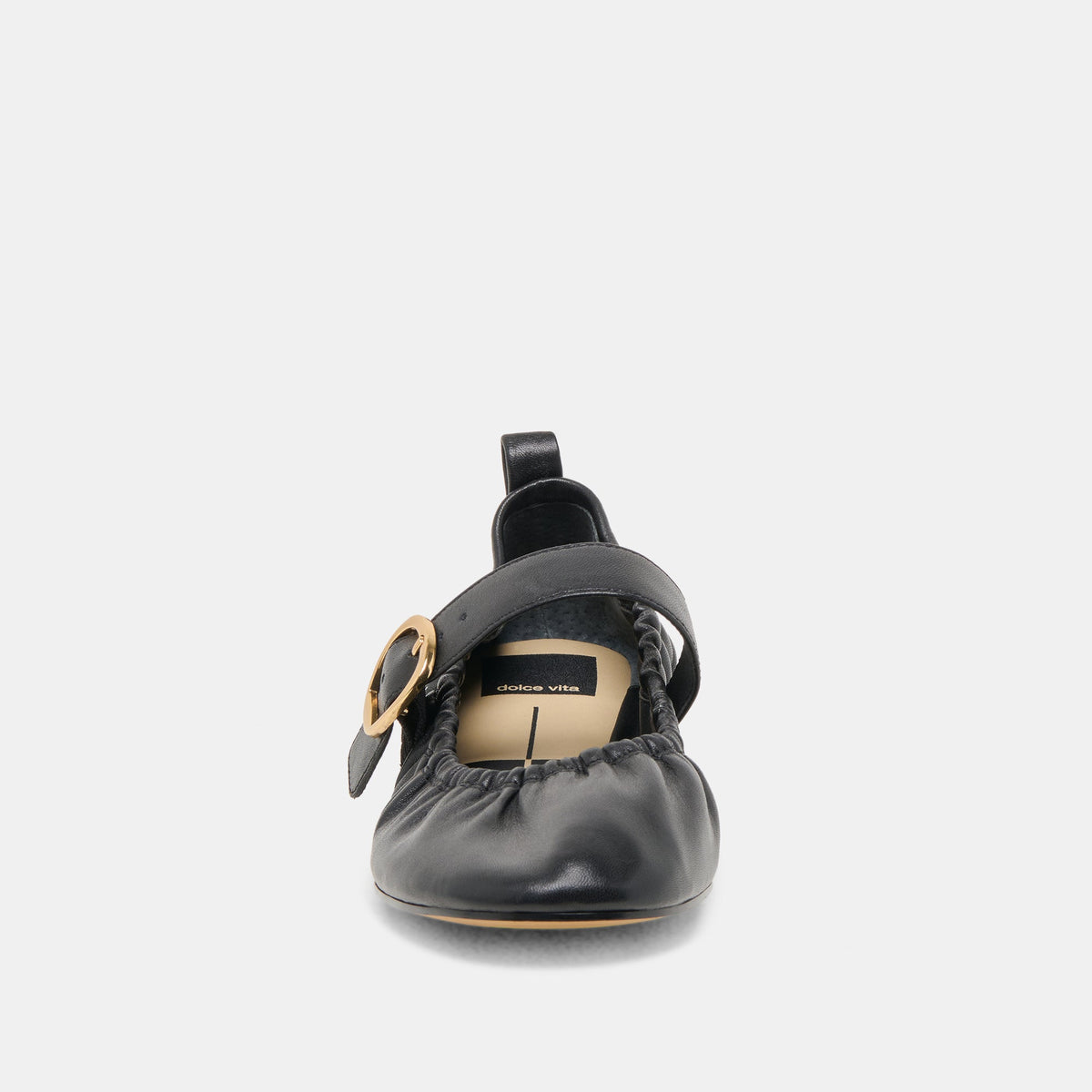 Dolce Vita SHOES Caely Black Leather Ballet Flats