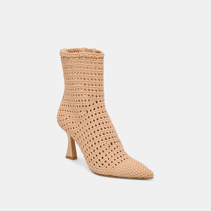 Dolce Vita SHOES Embry Lt Tan Woven Stella Booties