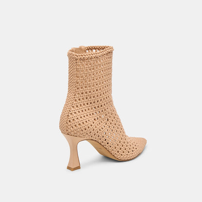 Dolce Vita SHOES Embry Lt Tan Woven Stella Booties