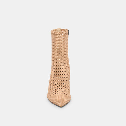 Dolce Vita SHOES Embry Lt Tan Woven Stella Booties