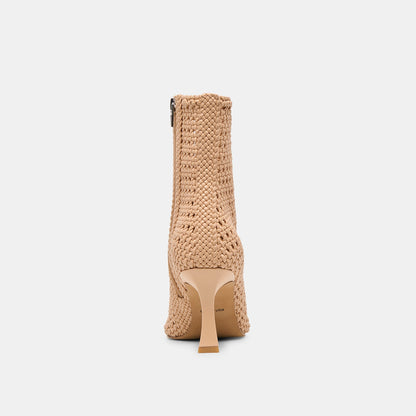Dolce Vita SHOES Embry Lt Tan Woven Stella Booties