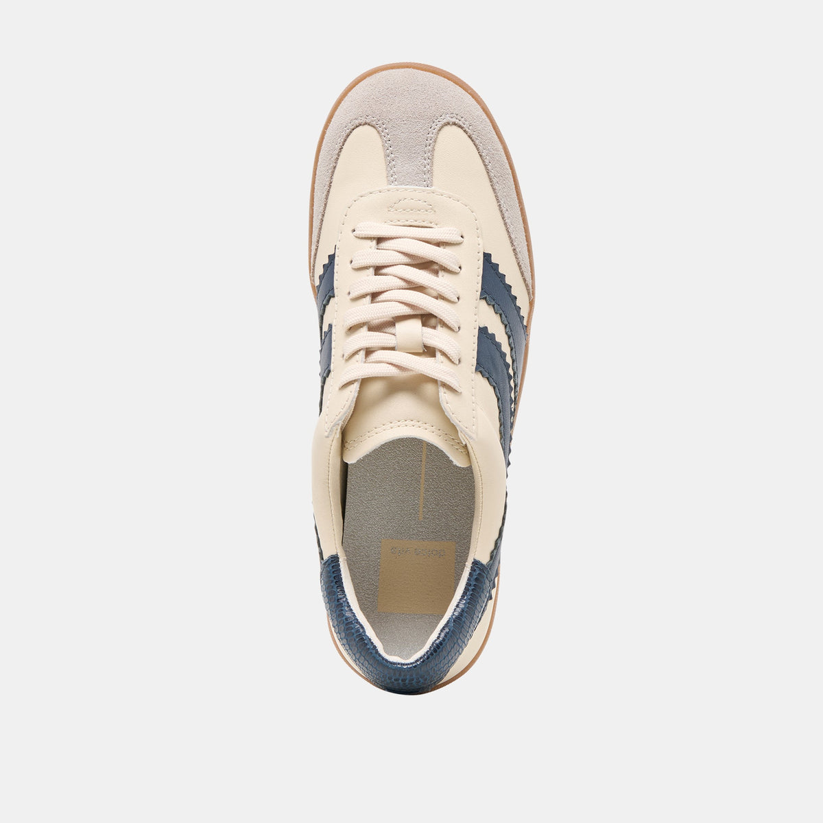 Dolce Vita SHOES Merit White Navy Leather Sneakers