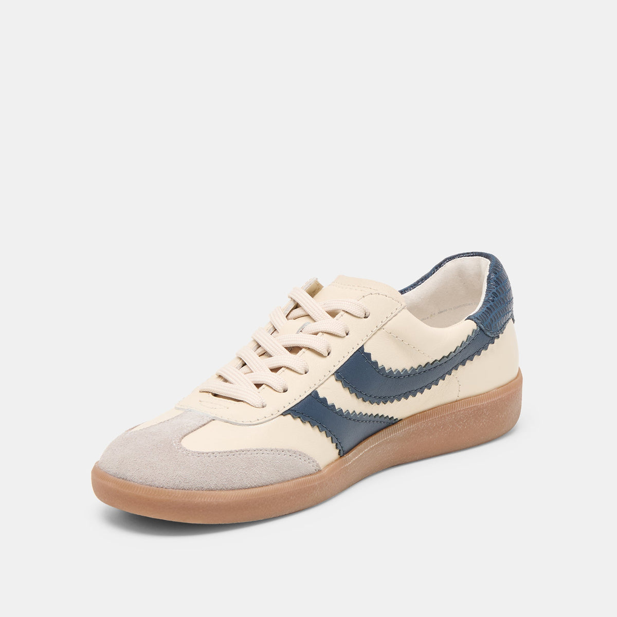 Dolce Vita SHOES Merit White Navy Leather Sneakers