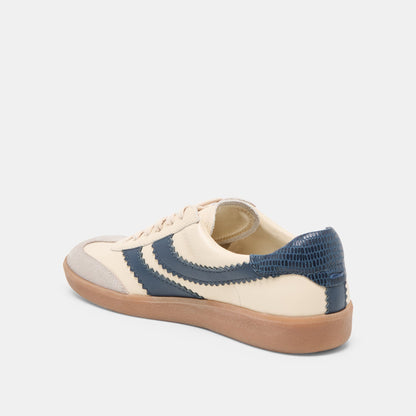 Dolce Vita SHOES Merit White Navy Leather Sneakers