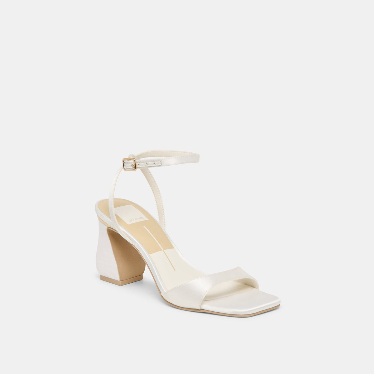 Dolce Vita SHOES Tilda True White Satin Heels