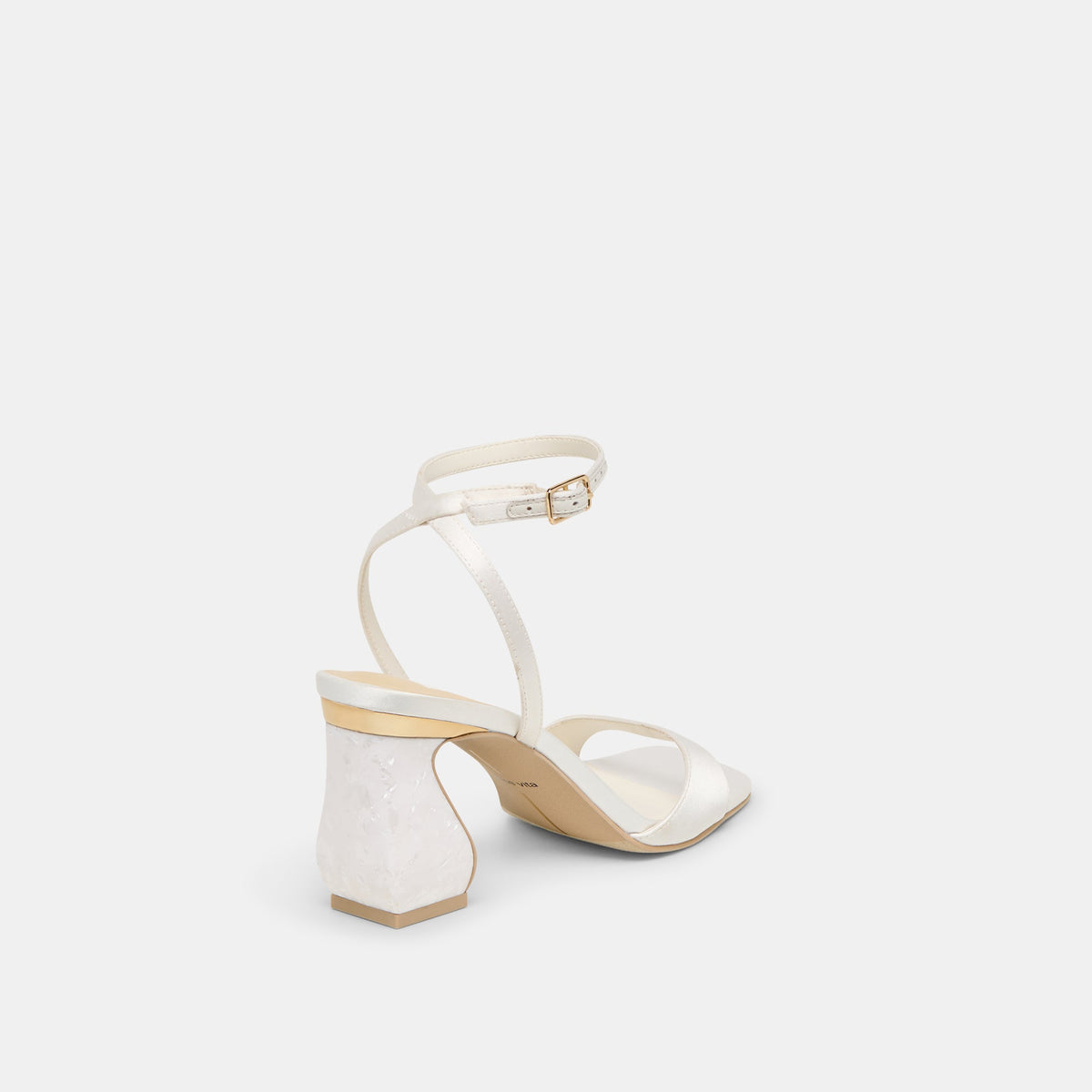 Dolce Vita SHOES Tilda True White Satin Heels