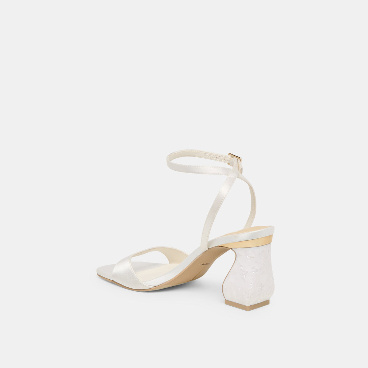 Dolce Vita SHOES Tilda True White Satin Heels