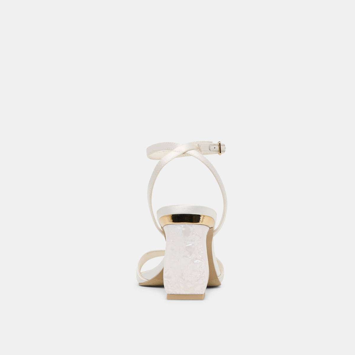 Dolce Vita SHOES Tilda True White Satin Heels