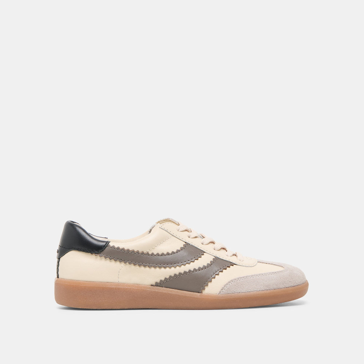 Dolce Vita SHOES Merit White Grey Leather Sneakers