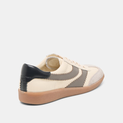 Dolce Vita SHOES Merit White Grey Leather Sneakers