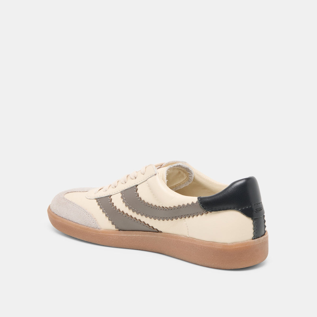 Dolce Vita SHOES Merit White Grey Leather Sneakers