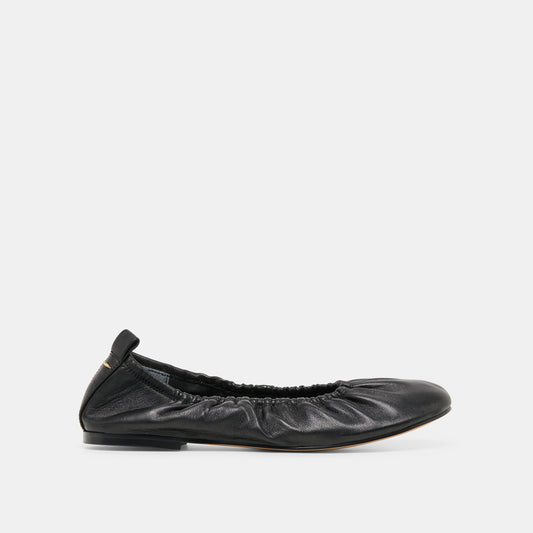 Dolce Vita SHOES Conrad Black Leather Ballet Flats