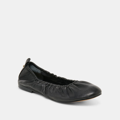 Dolce Vita SHOES Conrad Black Leather Ballet Flats
