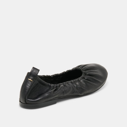 Dolce Vita SHOES Conrad Black Leather Ballet Flats