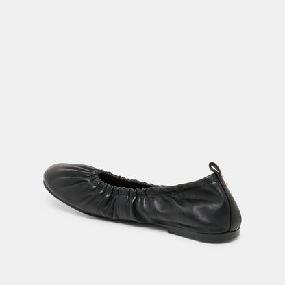 Dolce Vita SHOES Conrad Black Leather Ballet Flats