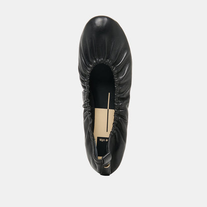 Dolce Vita SHOES Conrad Black Leather Ballet Flats