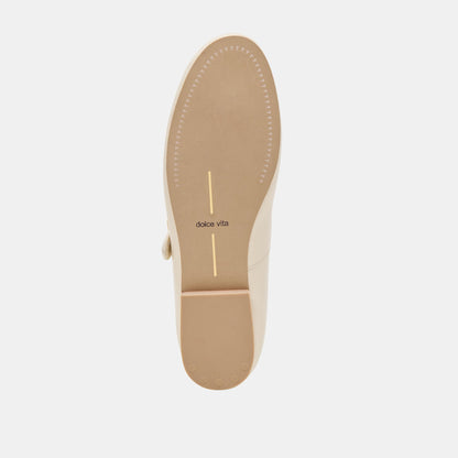 Dolce Vita SHOES Relan Off White Leather Ballet Flats