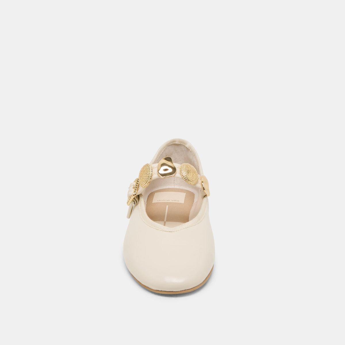 Dolce Vita SHOES Relan Off White Leather Ballet Flats