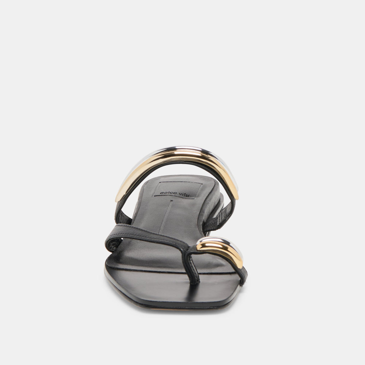 Dolce Vita SHOES Tarina Black Leather Sandals