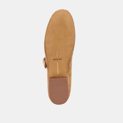 Dolce Vita SHOES Relan Lt Brown Suede Ballet Flats