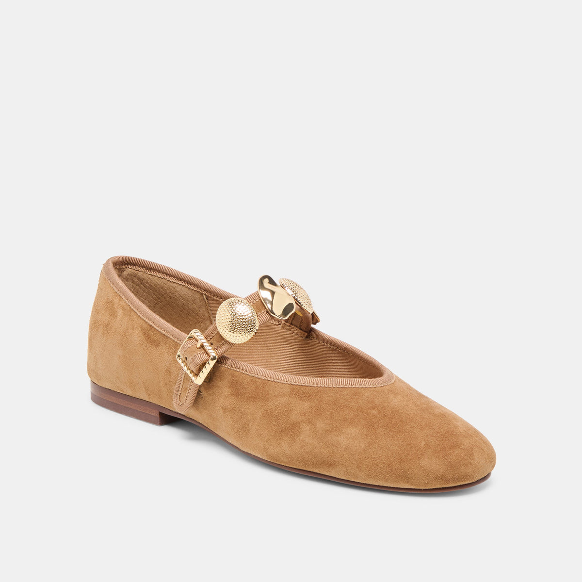 Dolce Vita SHOES Relan Lt Brown Suede Ballet Flats