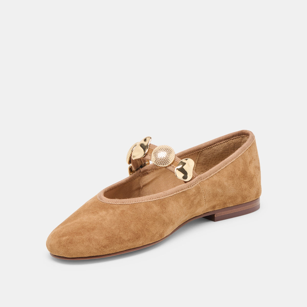 Dolce Vita SHOES Relan Lt Brown Suede Ballet Flats